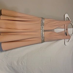 Dear moon blush color homecoming dress.